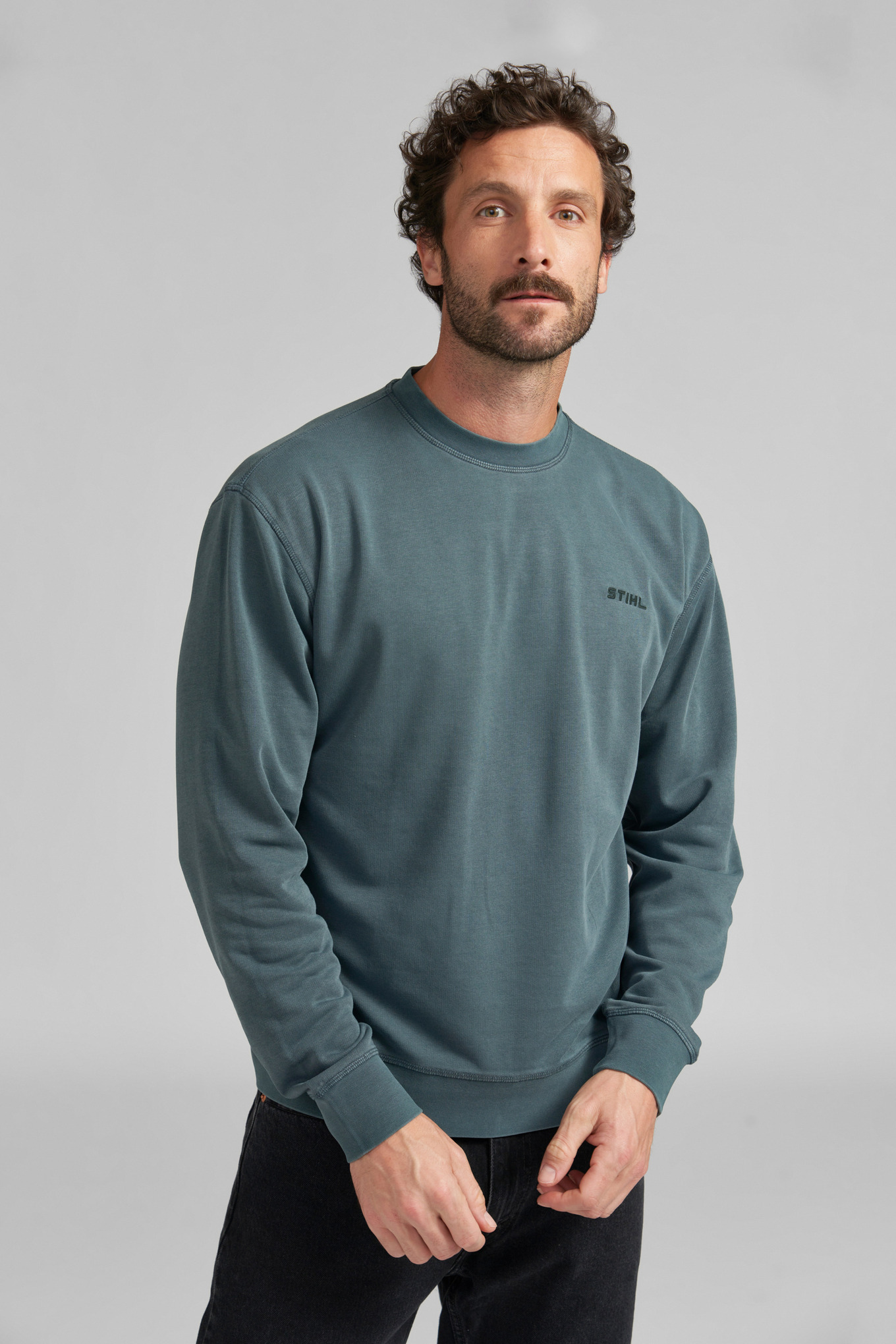 Sweat-shirt PIGMENT DYE PETROL Unisex