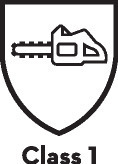 Classe de protection anti-coupures 1 pour les tronçonneuses